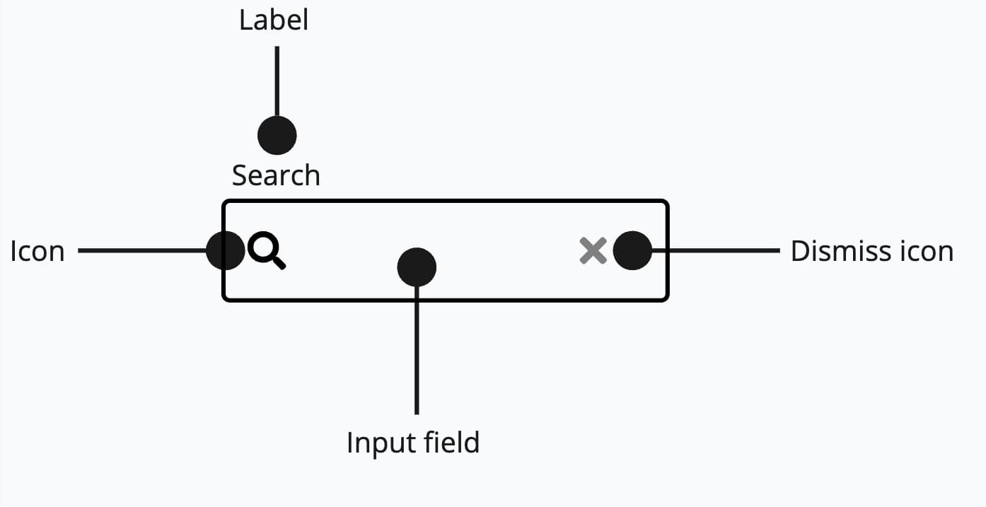 Anatomy of search field