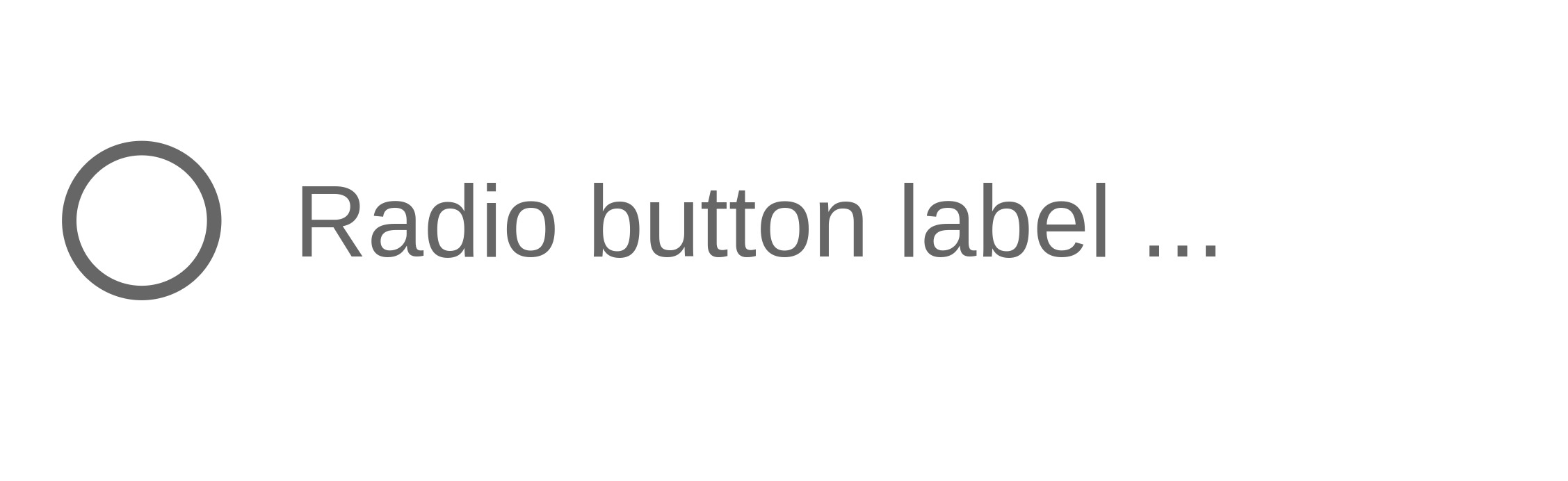 Do not truncate radio button label text with an ellipsis.